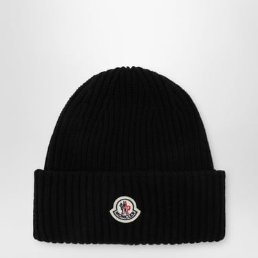 Moncler Black Wool And Cashmere Bonnet Men