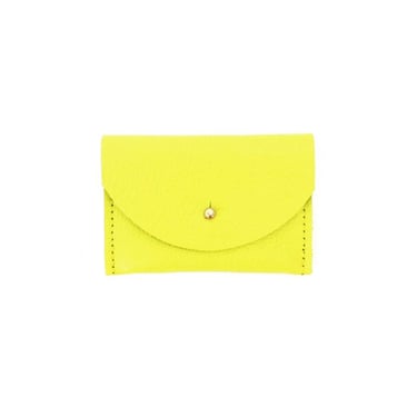Chartreuse Leather Cardholder