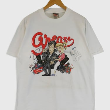Vintage Grease Movie Character Drawing T Shirt Sz L