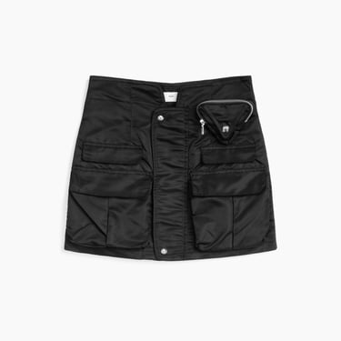 Nylon Twill Mini Skirt