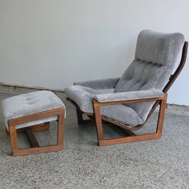 Lennart Bender for Møbelfabriken Tibro Sweden Ulferts Lounge Chair with Ottoman 
