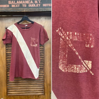 Vintage 1950’s Cornell Ivy League College Cotton Rowing Team Original Sports T-Shirt, 50’s Tee Shirt, Vintage Clothing 