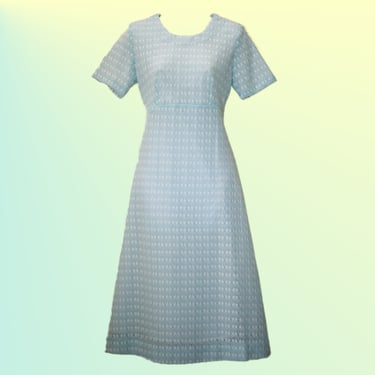 Vintage 50s/60s Dress | Light Blue 1960s Dress | Small | 8 
