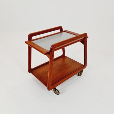 Vintage mid century danish trolley in solid teak/ bar cart By SIKA Mobler , 1960s 