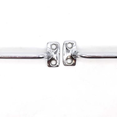 Pair of Vintage 4 in. Chromed Brass Bridge Furniture Window Lift Pulls