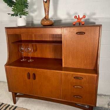 Mid Century G Plan Teak Highboard Credenza Server With Secretary Bar 