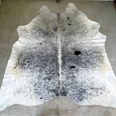 Natural Black and White Brazilian Cowhide 8' 4