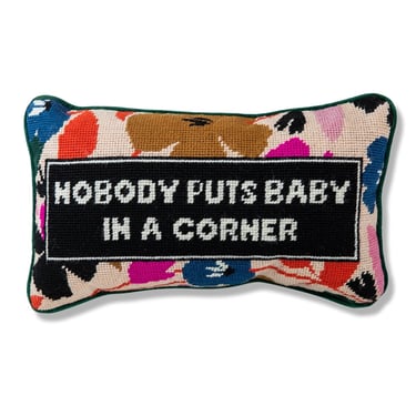 Baby in the Corner | Needlepoint Pillow