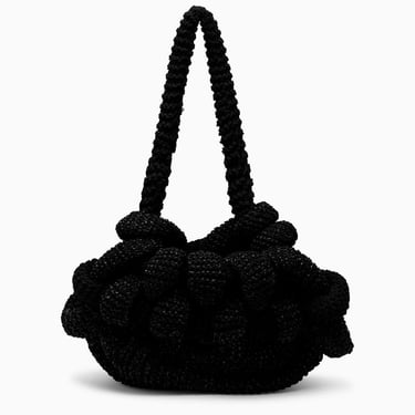 Chloe Black Knitted Pilar Hobo Bag Women