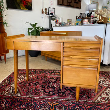 Mid Century Maple Desk by Crawford Furniture 