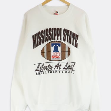 Vintage 1991 Mississippi State Liberty Bowl Sweatshirt Sz 2XL