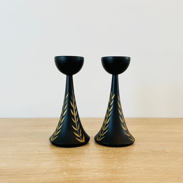 Vintage Pair of Swedish Candle Holders 