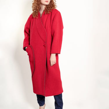 Courreges Red Wool Coat 