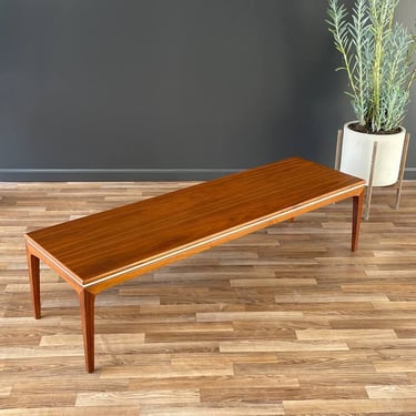 Mid-Century Modern Walnut Coffee Table with White Accent, c.1960’s 