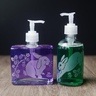 Rabbit Soap Dispenser - Recycled Glass Pump Bottle 