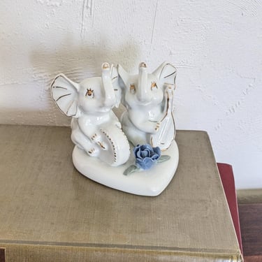 Vintage Ceramic Fine China Elephants Playing Music 