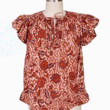 Ulla Johnson Batik Floral Blouse