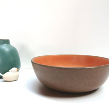 Excellent Vintage Heath Ceramics Cereal Bowl In Pumpkin, 1960s Edith Heath 6 3/4