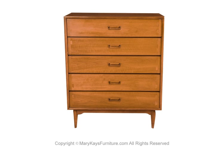 Mid-Century Lane Acclaim Dovetail Walnut Tall Dresser 