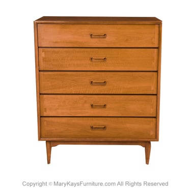 Mid-Century Lane Acclaim Dovetail Walnut Tall Dresser 