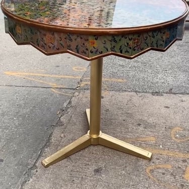 PAINTED GLASS TABLE