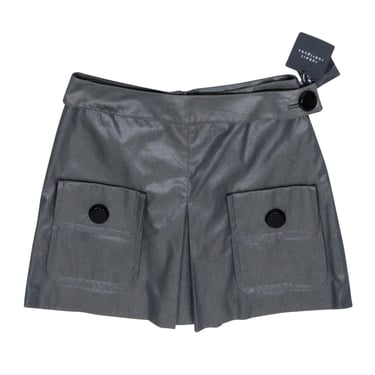 Robert Rodriguez - Grey Belted Mini Skirt Sz 6