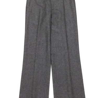 Ralph Lauren - Grey Wool Blend Pleated Straight Leg Pants Sz 6