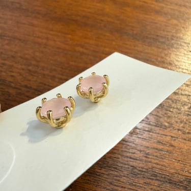 Large Pink Jade Earrings