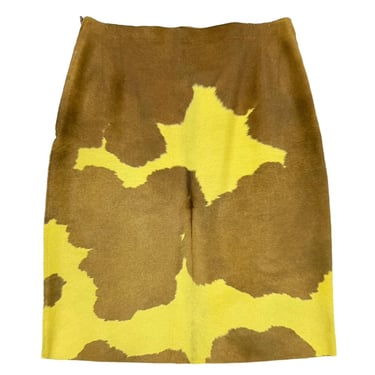 Fendi Yellow Cow Skirt