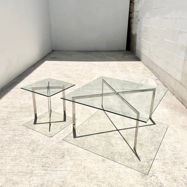 Barcelona Style Glass Tables