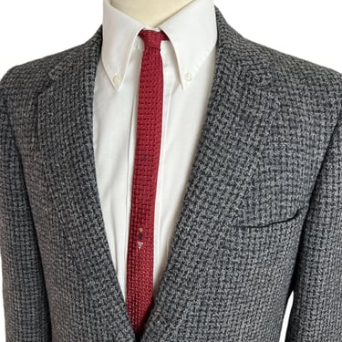Vintage 1950s/1960s HARRIS TWEED Sport Coat ~ 40 R ~ sack jacket / blazer ~ Preppy / Ivy Style / Trad ~ Atomic ~ 3 Roll 2 