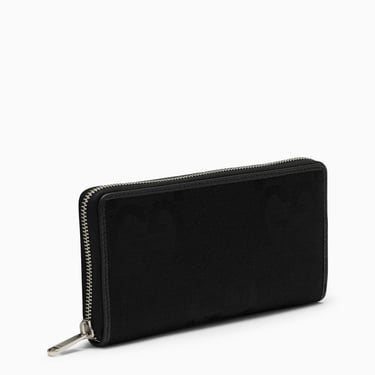GUCCI Black Jumbo GG zip-around wallet