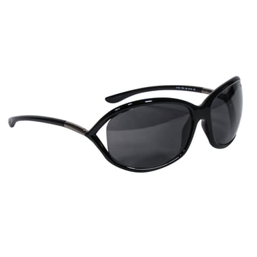 Tom Ford - Black Rounded Sunglasses w/ Silver Detail