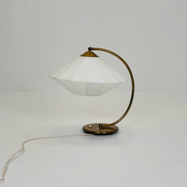 Mid century cocoon  brass table lamp by Vereinigte Werkstätten München, Germany, 1960s 