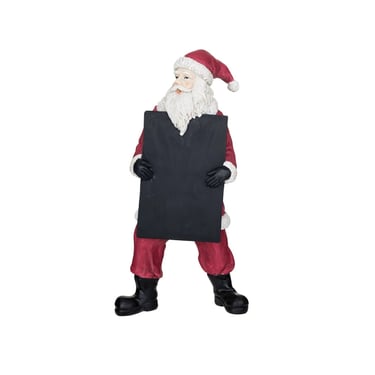 Santa with Chalkboard Resin Statue