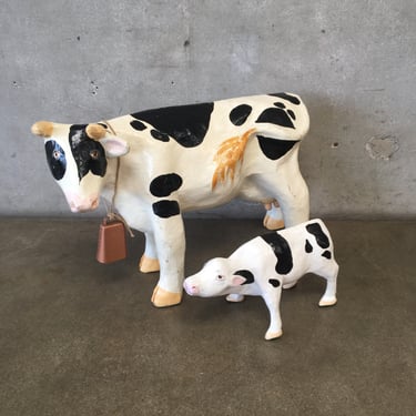 Paper Mache Cow & Calf