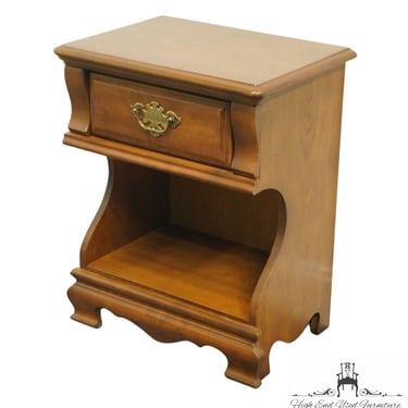 SALEM SQUARE Solid Hard Rock Maple Colonial Early American 20" Open Cabinet Nightstand 31557 