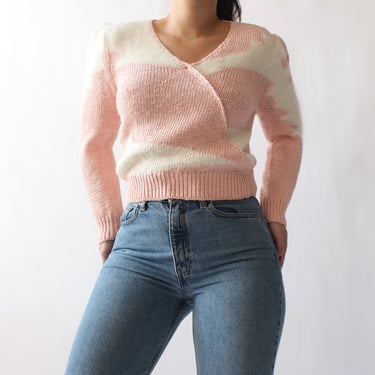 Vintage Baby Pink Angora Sweater