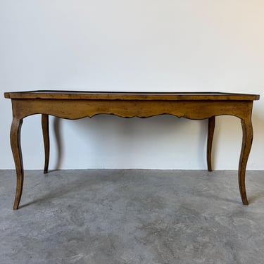 70's Vintage French Provincial Louis XV-Style Fruitwood Console Table 