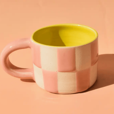 Pink Squatty Checker Mug