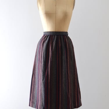 Vintage Striped Wrap Skirt