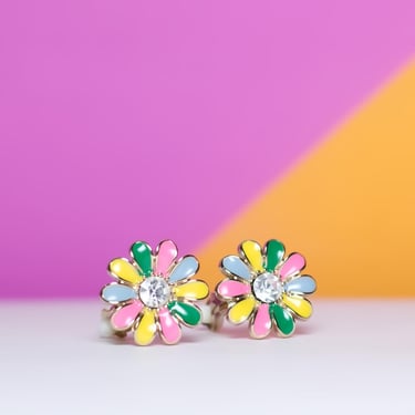 Vintage 1960s Flower Earrings 