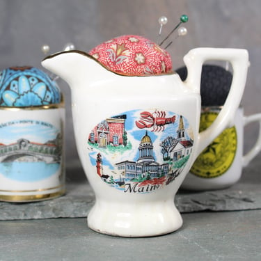Vintage Souvenir Upcycled Pin Cushions | Classic Souvenir Vintage Pin Cushions | Your Choice | Hand-Crafted by Bixley Shop 