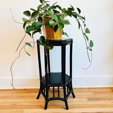 Black Bamboo Plant Stand