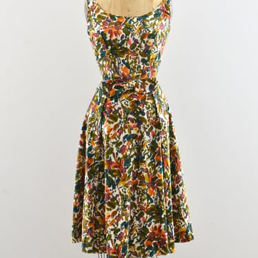 Vintage 1950s Wild Bloom Dress