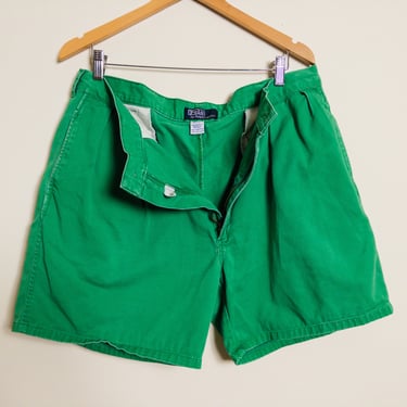 Mens Green 1990s Polo By Ralph Lauren Chino Shorts Size Medium 36 Waist 