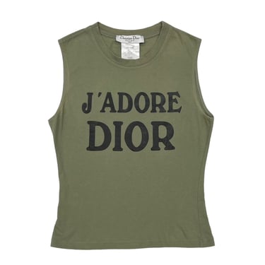 Dior J'adore Green Logo Tank Top