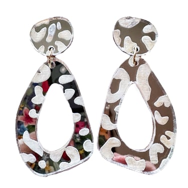 Sample Sale Silver Leopard Statement Earrings