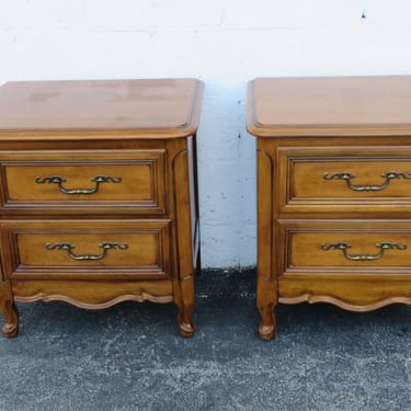 Dixie French Carved Nightstands Bedside End Tables a Pair 3975