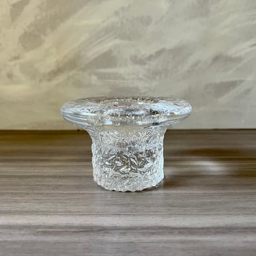 Vintage Swedish Crystal Candle holder. Orrefors Sweden designed by Lars Hellsten 